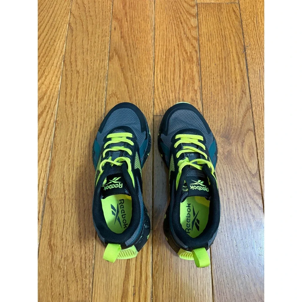 Reebok Zig Dynamica 2.0 Kids Sneakers Black Neon Lime GM729 Size 13K